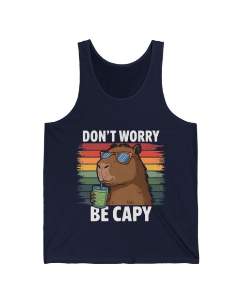 Don't Worry Be Capy – Unisex Jersey Tank